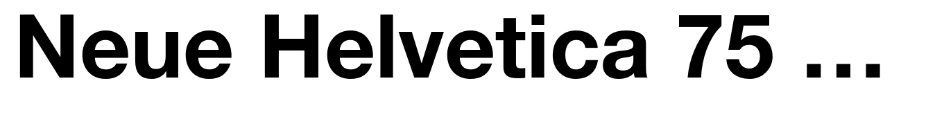 Neue Helvetica 75 Bold